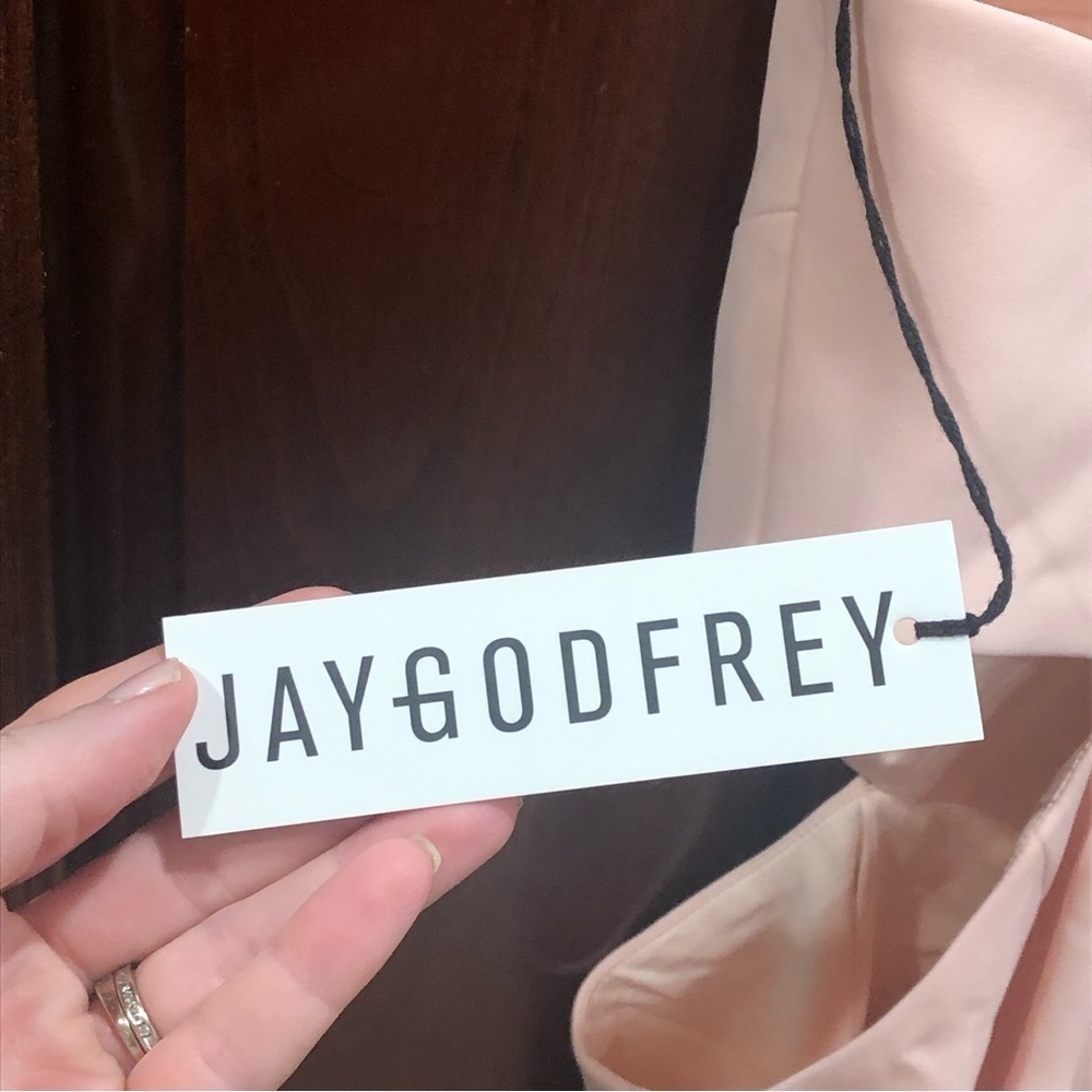 NWT Jay Godfrey Blush Pink Cutout Bodycon Keyhole Mini Dress Sz 2 - Picture 5 of 14